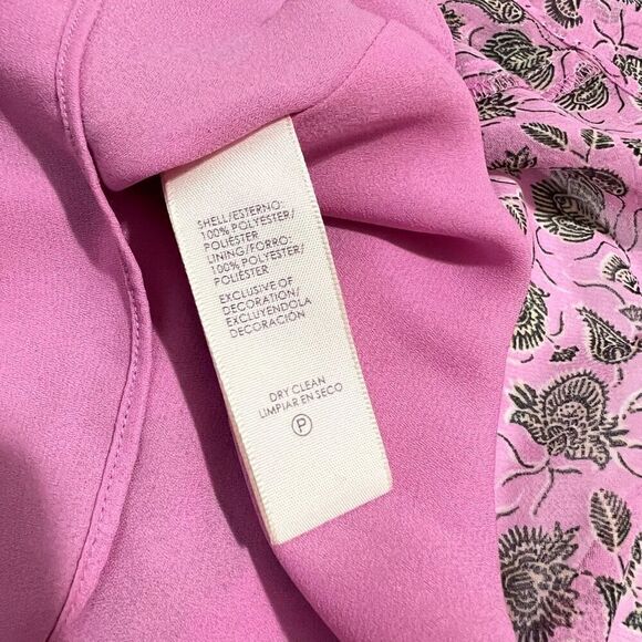 Rebecca Minkoff Paisley XSmall Bell Sleeve Blouse Pink Women’s Floral - Picture 12 of 13